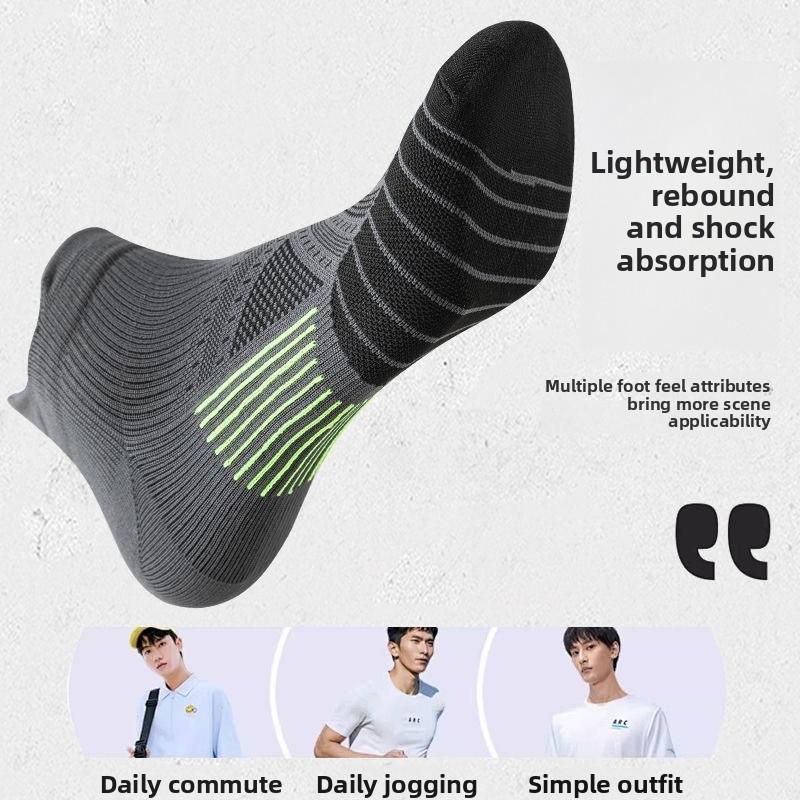 Exercise Compression Socks - Pure Cotton Short-tube High-elastic Multi-color Short Socks - Running Sweat-absorbing Socks