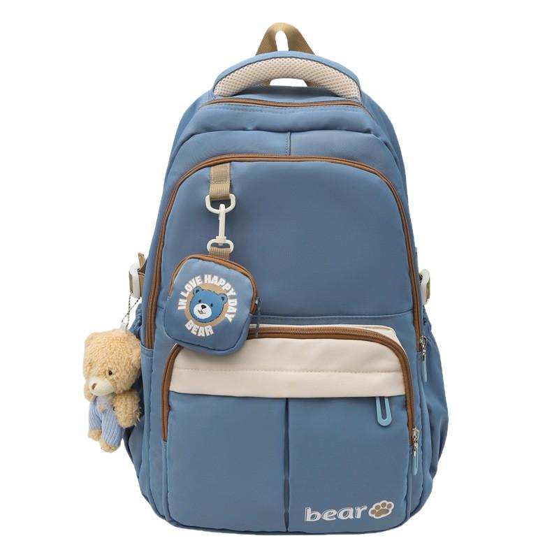 Cartoon Cute Print Backpack For Middle School Girls With Large Capacity And Breathable Nylon