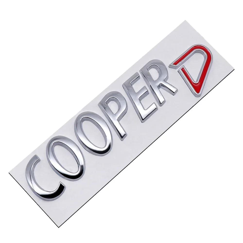 3D Metal COOPERS/D/SD Letter Badge Sticker Rear Trunk Emblem Decal High-Quality Automotive Exterior Accessories