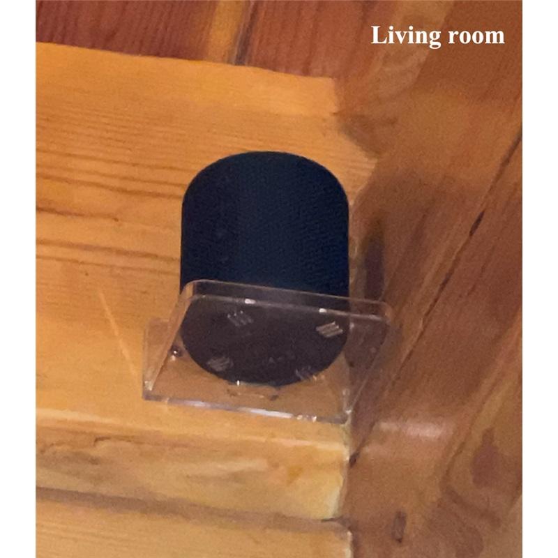 Μικρό Πλωτό Ράφι Αυτοκόλλητο Επιτοίχιο για Μικροαντικείμενα Βάση Soundbar Έξυπνο Ηχείο Διαφανές Πλαστικό Επιτοίχιο Ράφι Χωρίς Τρύπημα