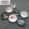 4PCS 60mm Audi Car Hub Center Cover Refitted with S RS Logo for A1 A2 A3 8V 8P8L A4 B6 B7 B8 A5 C6 C7 A7 A8 Q2 Q3 Q5 Q7