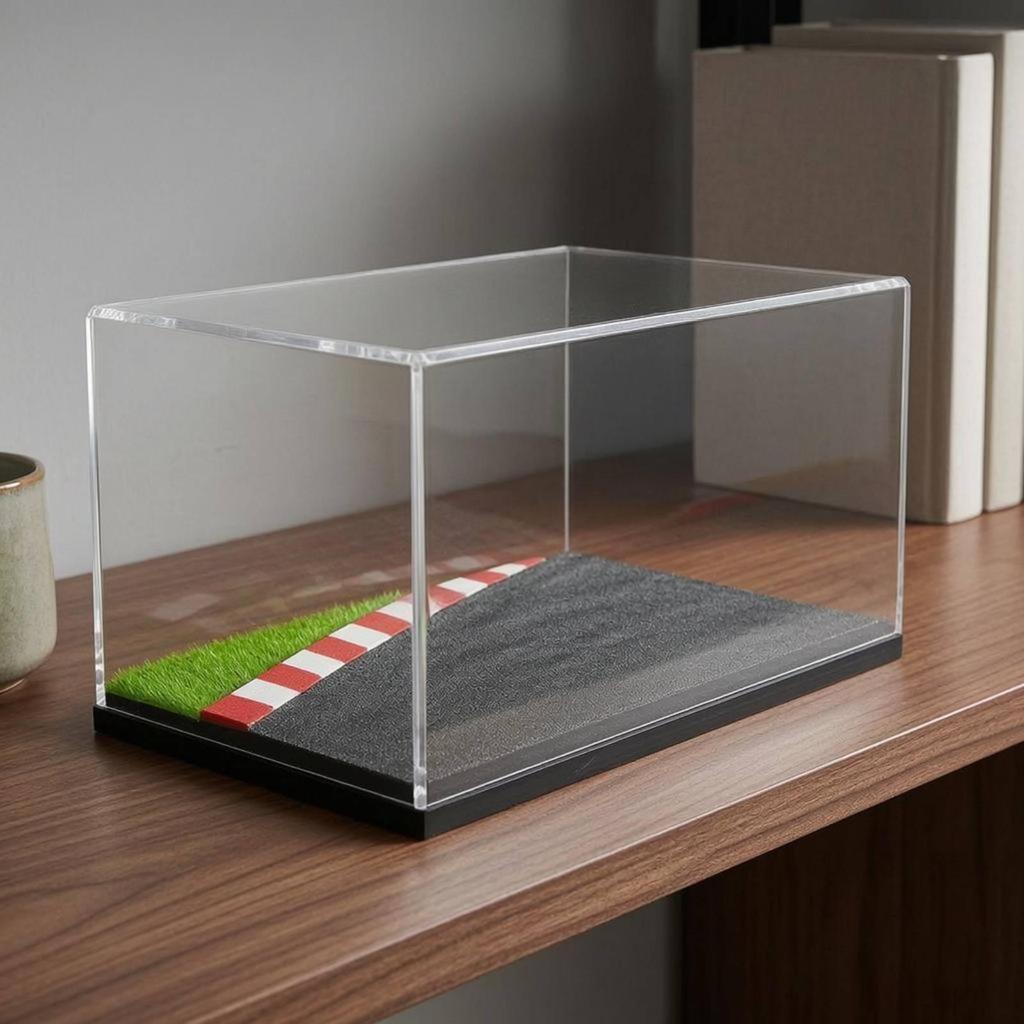 1:64 Car Display Case Miniature Scene Model Transparent Acrylic Box for Desk,