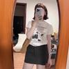 American Retro Letter Printing Short-sleeved T-shirt Women's Summer New High-end Loose and Thin Cotton Half-sleeved