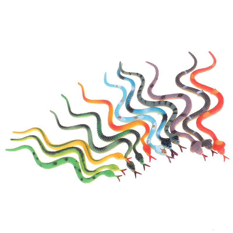 12Pcs High Simulation Toy Plastic Snake Model Funny Scary Snake Kids Gag Prank Funny Favor Toys Halloween Prank Prop For Decor