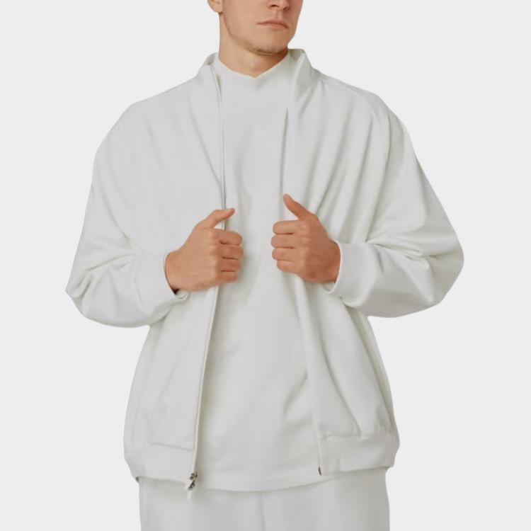 Adidas Originals Chapter 1 Track Top With Solid Color Logo Print Unisex Tops White HN9271