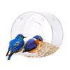 Clear Acrylic Window Bird Feeder Strong Suction Cup Chain Bird House Transparent Round Hanging Bird Feeder