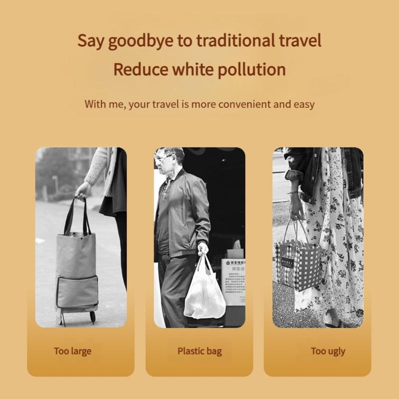 Reusable Shopping Bag Large Capacity Nylon Bag With Quick Foldable Designs for Portability
