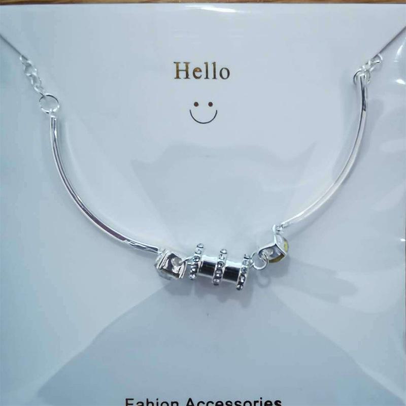 Elegant Rose Gold-Plated Rhinestone Bracelet - Chic Niche Design