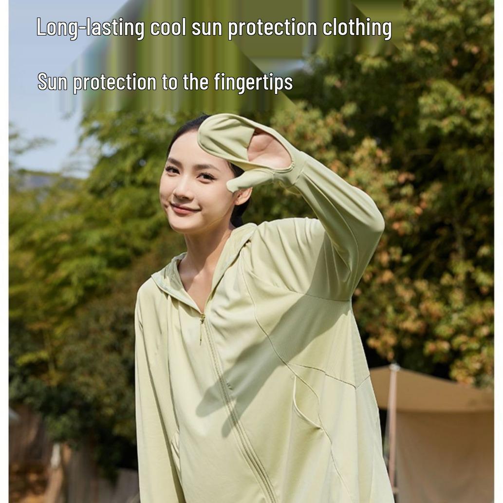 

2024 Women s Lightweight UPF50+ Black Brim Sun Protection Jacket - Breathable, Anti-UV, and Professional Fingertip Coverage. L (55-60 kg) серый