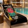 Custom Text England Rugby Print Beach Towel Large Towel For Home Bathroom Beach