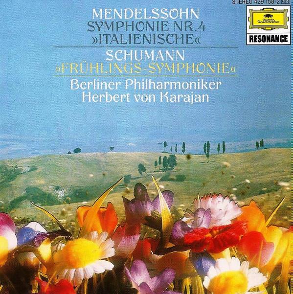 CD BERLINER PHILHARMONIKER HERBERT VO  Mendelssohn  Schumann  Italian  4291582 DEUTSCHE GRAMM Germany Classical Used