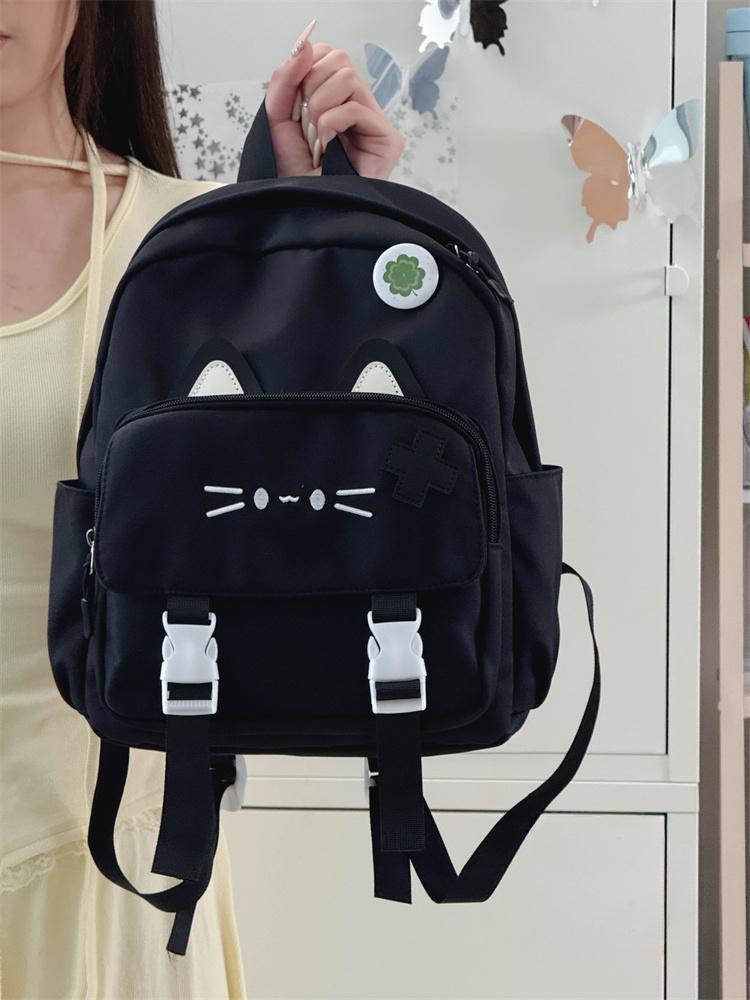 Schoolbag cute kitten mini backpack female student travel small schoolbag short trip mini backpack