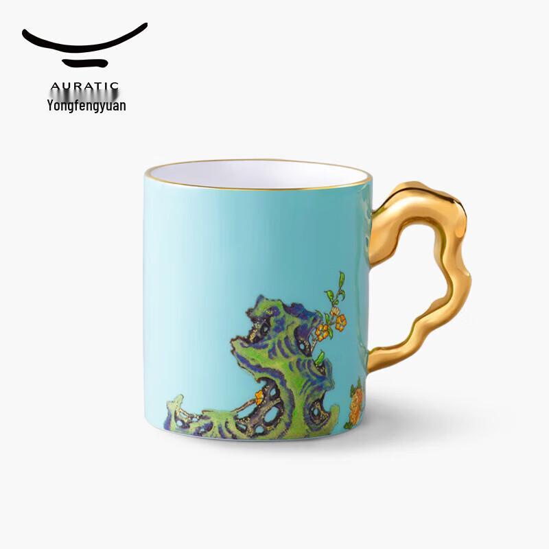 Yongfengyuan Madam Porcelain Renxin West Lake Blue Ceramic Mug