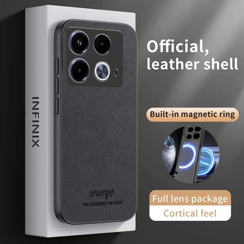 Leather Magnetic Case for Infinix Note 40 HOT 40 PRO 40i Spark 20 20C 20 Pro GT 20 Pro Wireless Charge Protection Cover
