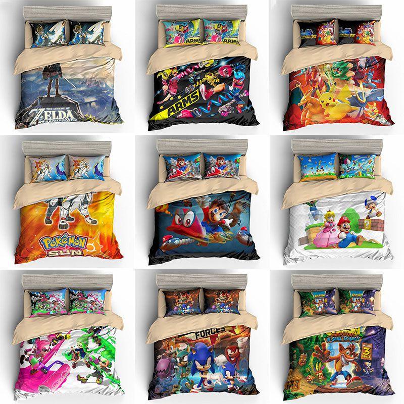 High-quality Digital Print Three Piece Bedding Set Including Pillowcases And Duvet Cover For Stylish Bedrooms