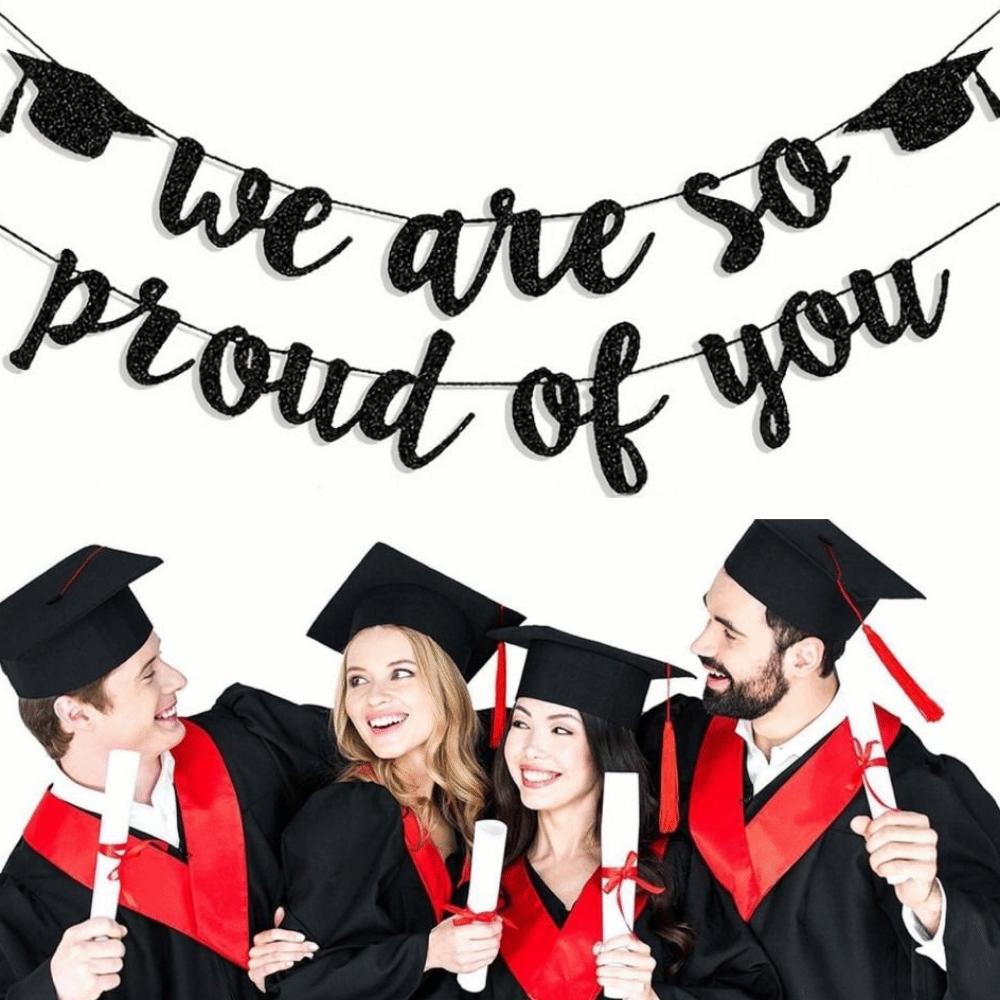 Glitter Decor Graduation Party Banner Reusable Graduation Hanging Banner  Graduation Party
