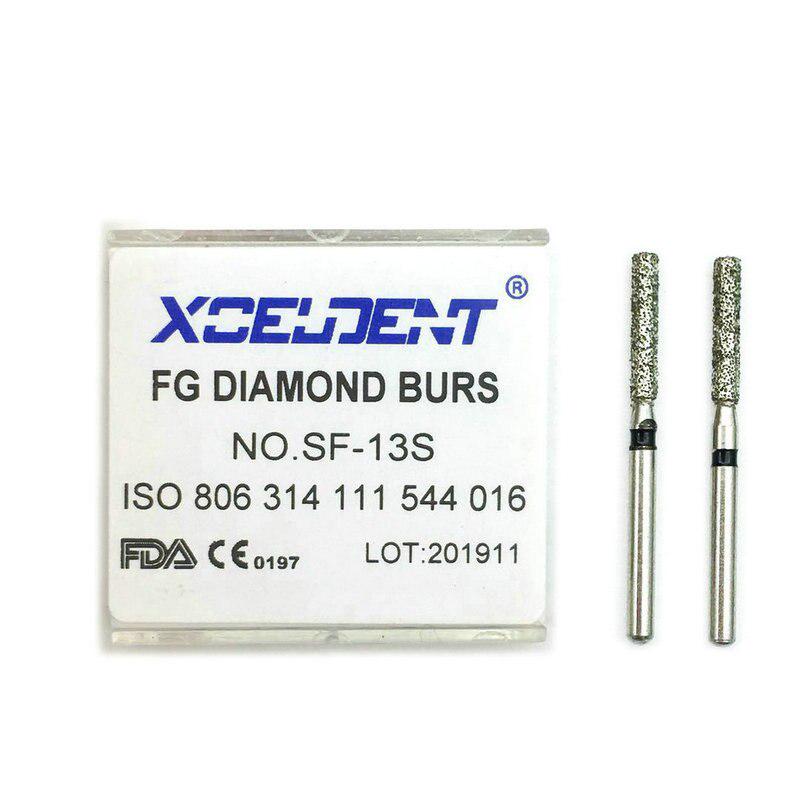 1 cutie de freze dentare cu diamant Burghiu instrument de albire de netezire pentru lustruire pentru piesa de mână de mare viteză FG 1,6 mm SF-13S