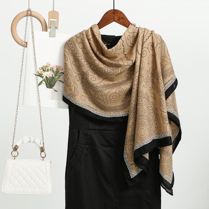 

Fashion hot-selling high-quality border cashew nut versatile long scarf women s temperament travel decorative multi-functional scarf 182*83cm