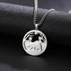 LIKGREAT Elk Wolf Bear Necklace for Women Men Teen Stainless Steel Forest Animal Snowflake Moon Pendant Jewelry Birthday Gifts