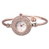 Women Bracelet Watch Quartz Movement Adjustable Thin Band Lady Watch for Daily Party Rose Gold