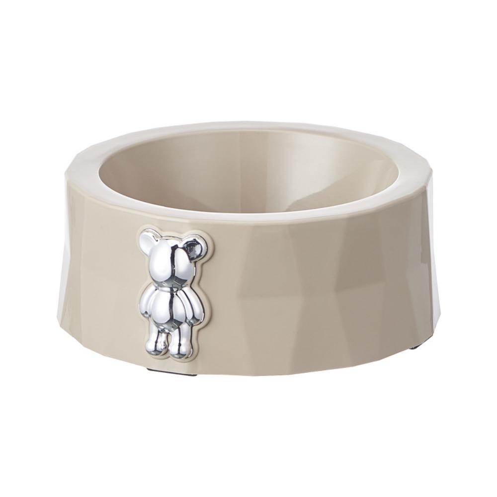 Detachable Pet Food Dispenser Stainless Steel Pet Feeding Basin Anti Knock Bear Pet Bowl  Dogs Cats