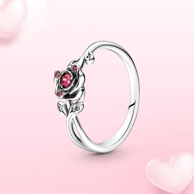 

Кольцо из стерлингового серебра 925 пробы с бантом и мышью, ювелирное изделие, пара, европейское кольцо, американские кольца для женщин, модные ювелирные изделия, подарок 7