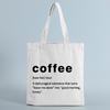 Kaffee Definition Mode Damen Tragetasche Korea Original Niedliche Canvas Einkaufstasche Mädchen Schultertasche