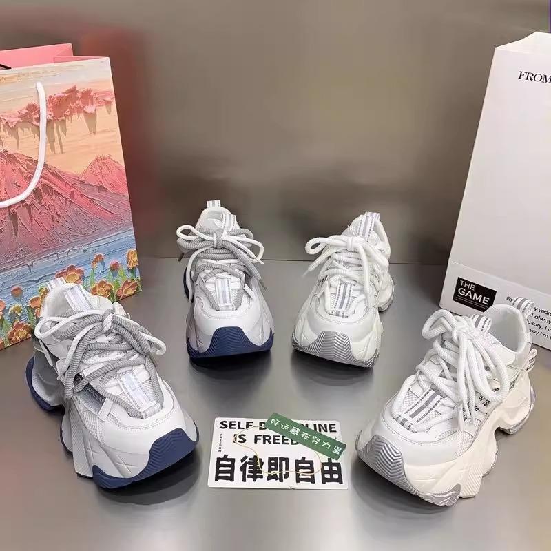 Dad Shoes Girl 2025 Autumn New Breathable Mesh European Platform Sneakers Versatile Casual Shoes ins Trendy Shoes