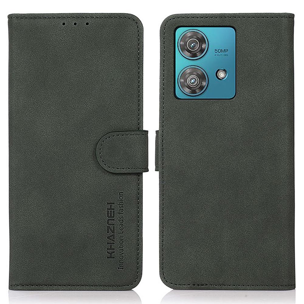 KHAZNEH For Motorola Moto G84 5G Case Textured Leather Wallet Stand Phone Cover