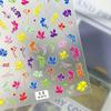 5D Floral Spring Nail Art Stickers: Embossed Pastoral Flower Decals for DIY Manicure