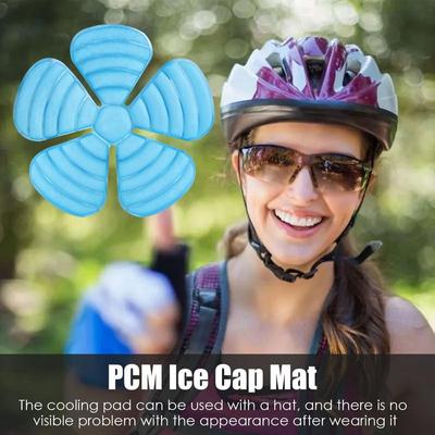 Opakovaně použitelná fyzická chladicí bezpečná vložka do klobouku Letní chladicí PCM ledová podložka Pro venkovní cyklistiku jízdu na motocyklu