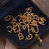 MamacitaSlay DIY Classic Mini Twist Initial Letters Stainless Steel Charms For Jewelry Gold Plated Waterproof Decoden Charms