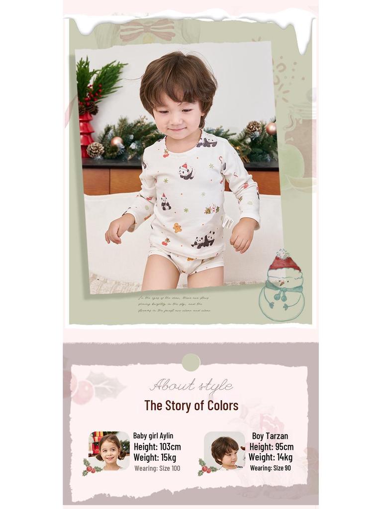 An Dan Christmas Limited Edition Antibacterial Cotton Boxer Briefs for Boys and Girls - 2-Pack