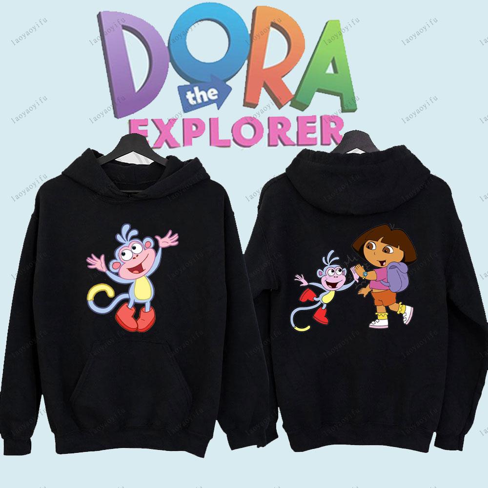 

Dora The Explorer Cute Anime Cartoon Pullover Unisex Men s Sportswear for Autumn and Winter Tracksuit Novelty Trending Clothes 3XL