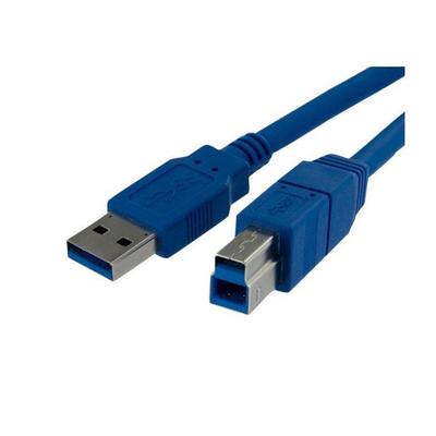 USB 3.0 A To B Cable - STARTECH - 1m - Blue - Shielded - Nickel Plated Connectors