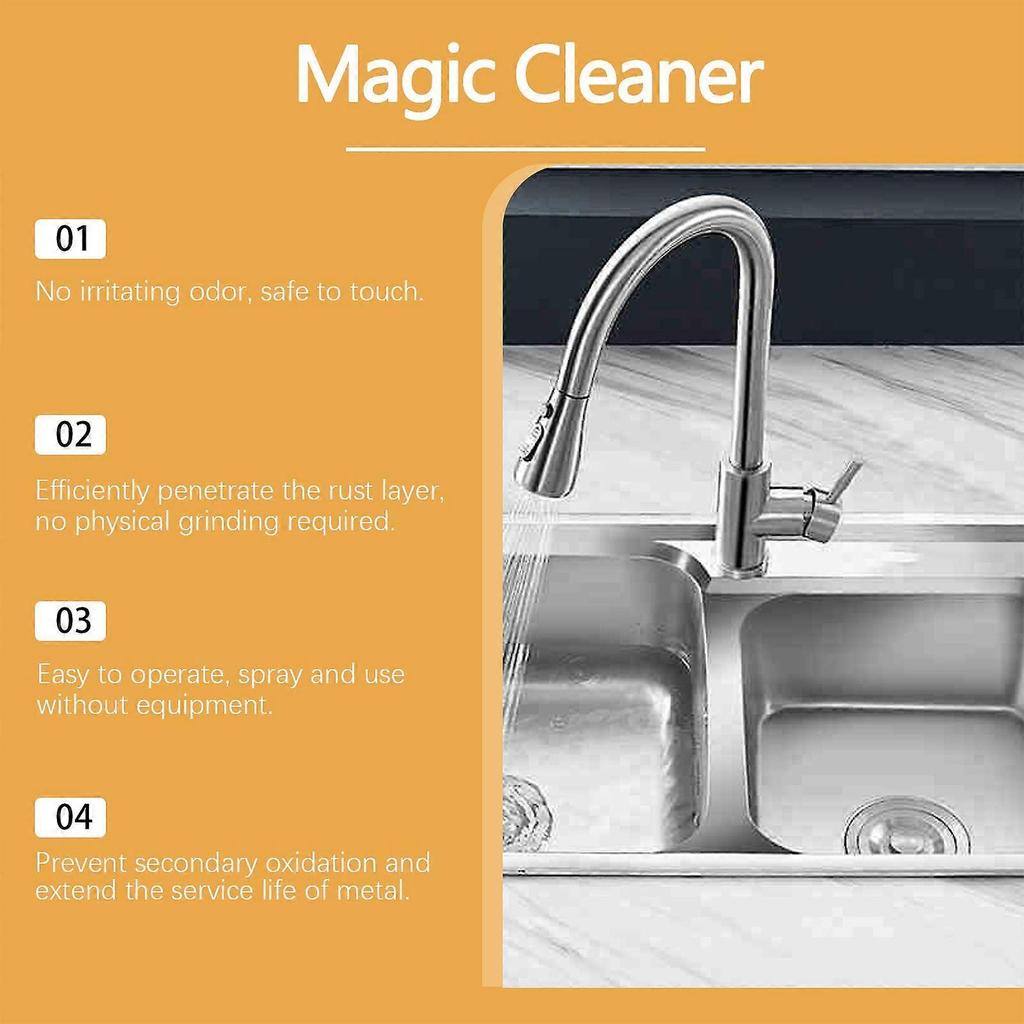 Household Rust Cleaning Spray, Kitchen And Bathroom Rust Dissolving Multi-Material Universal Cleaner