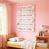 Teen Girl's Motivational Wooden Hanging Sign - Princess, Butterfly, Rainbow Design