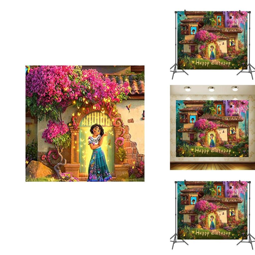Enchanting Disney Encanto Mirabel Birthday Party Photo Backdrop Banner