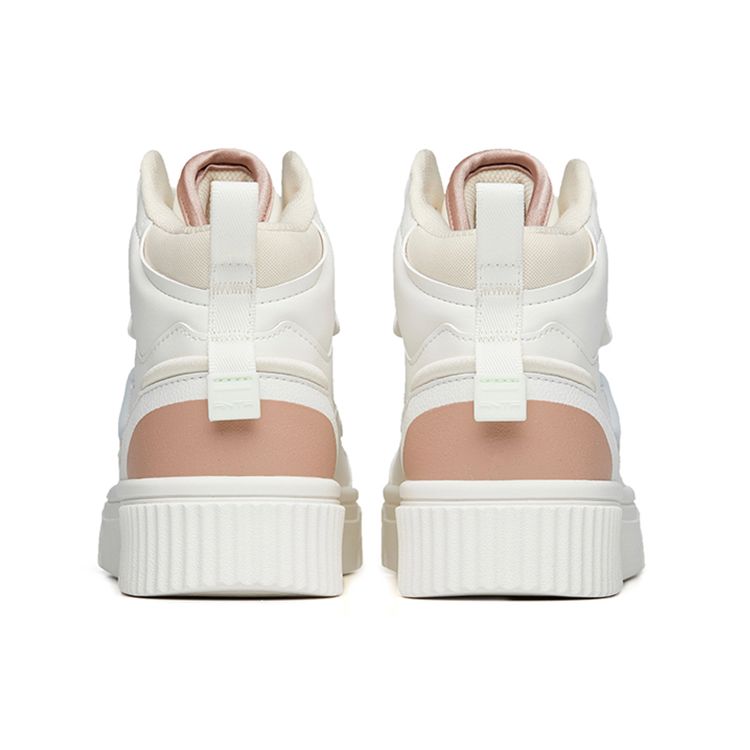 Anta Thick Sole High-Top Sneakers Women Sneakers White Gray 922248015-2