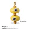 European and American sweet and cool style DIY dopamine ceramic pendant stainless steel plated 18K gold creative jewelry collection