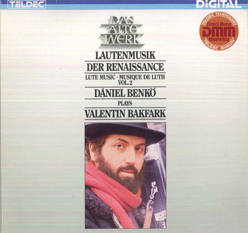 

LP Record DANIEL BENKO - Lautenmusik Der Renaissance Vol 2 642916 TELDEC 1983 Germany Classical Used