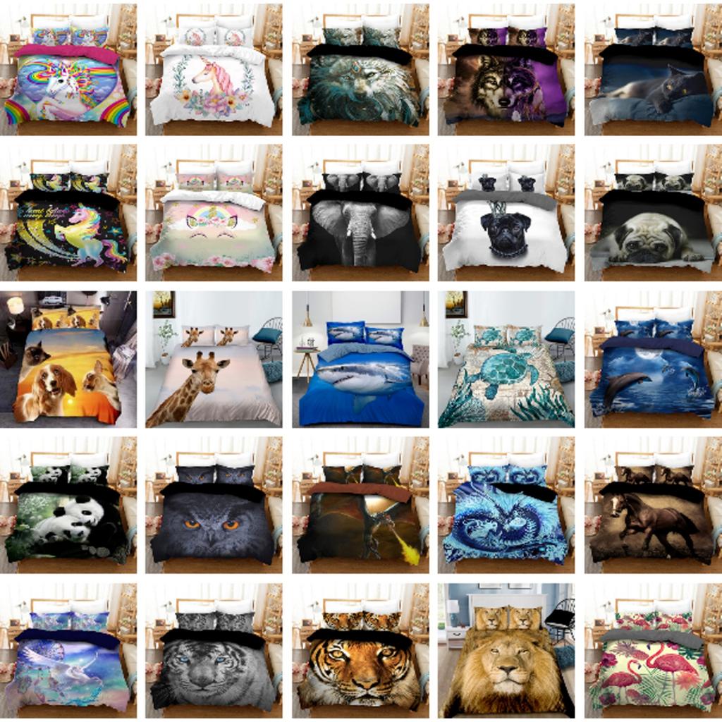 Single Double Queen King Size Quilt/Doona/Duvet Cover Pillowcase Bedding Set