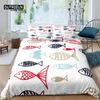Home Living Luxury 3D Fish Bedding Set Tropical Fish Duvet Cover Pillowcase Queen and King EU/US/AU/UK Size Comforter Bedding