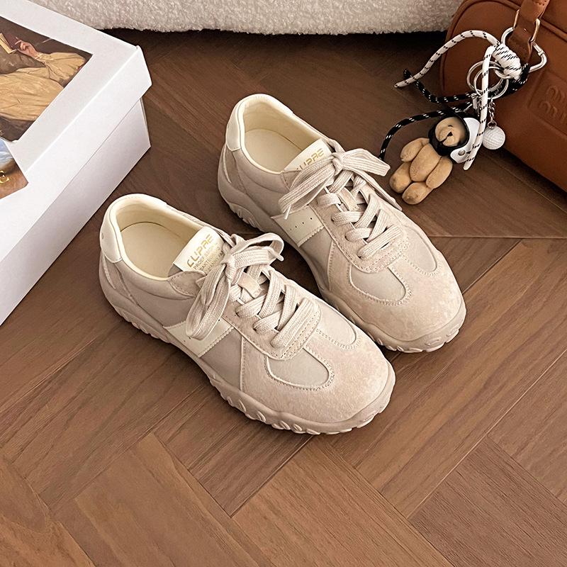 Retro Forrest Gump training shoes women's 2025 new spring super fire women's shoes platform-soled versatile lace-up casual sports shoes