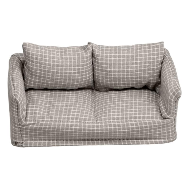 Smooth cotton Tiny Sofa Model For 1 12 Model house Displays Detachable For Realistic Home Trim