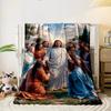 Jesus and Disciples Religious Blanket  Printed Blanket for Living Room Bed Couch lunch break Soft Cozy Blanket for Friend's festival Gift