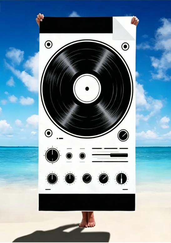 Telo Mare con Stampa Note Musicali Microfibra Grande Senza Sabbia Asciugatura Rapida, Design Chiavi di Piano Chiave di Sol, Asciugamani Morbidi Assorbenti per Bagno