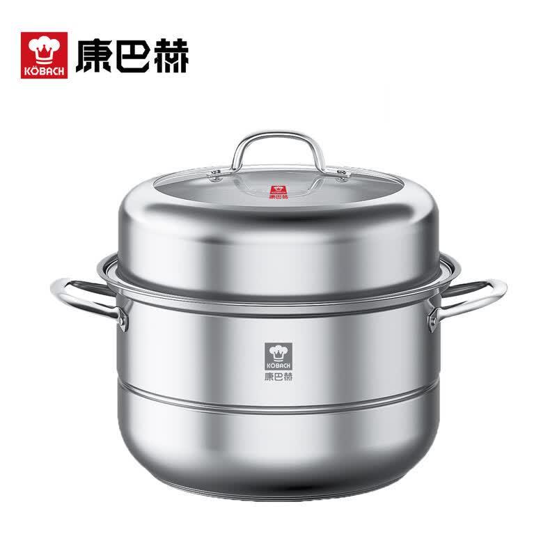 KOBACH 30cm 2-Layer Stainless Steel Steamer Pot