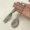 Cubiertos Plegables Tenedor Cuchara Spork, Fáciles de Limpiar Tenedor Spork Cubiertos para Camping al Aire Libre Adecuados para el Hogar, Oficinas, Escuela