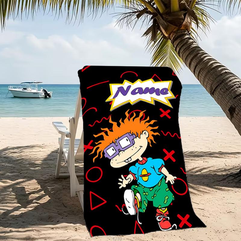 Customizable personalized beach towels Rugrats themed designs.Suitable for the beach, yoga, sports;ideal as beach accessories
